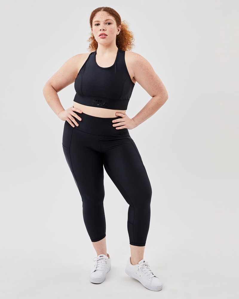 Plus size model with hourglass body shape wearing Laoghaire Ankle Legging by FILA | Dia&Co | dia_product_style_image_id:155752